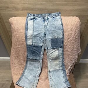 Zara Blue Slim-Fit Distressed Jeans